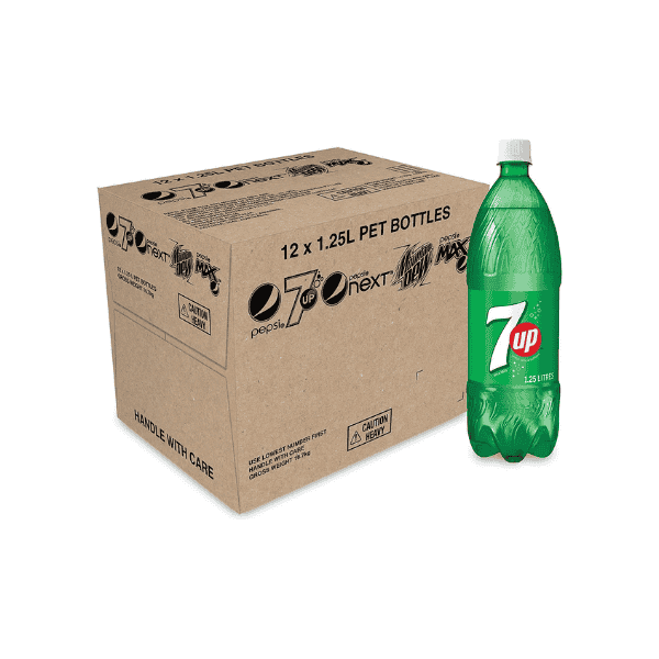 7UP Sparkling Lemonade - 12 x 1.25L Bottles for Refreshing Lemon-Lime Fizz