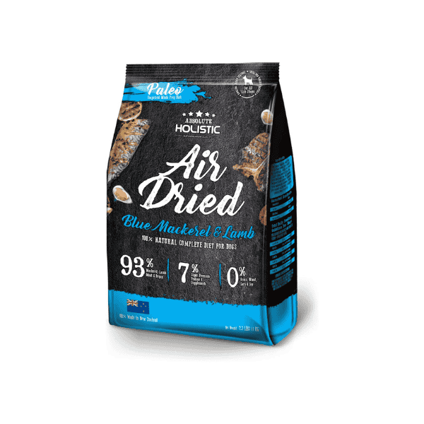 Absolute Holistic Blue Mackerel & Lamb 1kg Air Dried Dog Food Natural & Healthy