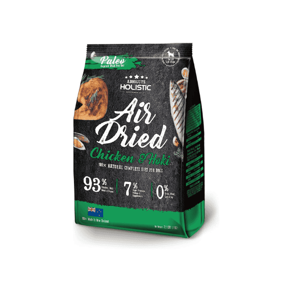 Absolute Holistic Air Dried Dog Food 1kg Chicken & Hoki High-Quality Nutrition