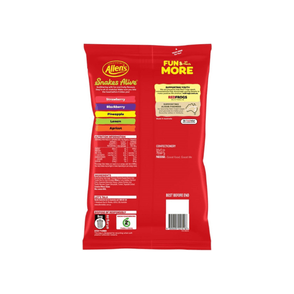 Allen's Snakes Alive 1.3kg Perfect Gummy Lollies for Sharing and Snacking