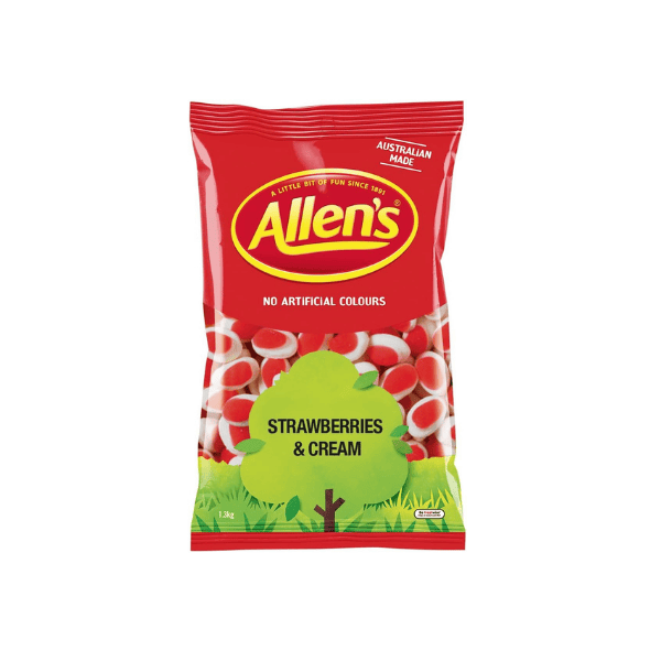 Allen's 1.3 kg Strawberries and Cream Lollies Perfect for Any Occasion