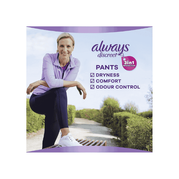 Always Discreet Incontinence Underwear for Women Super Plus Large 8 Pack