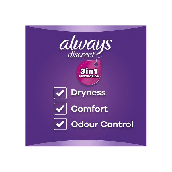 Always Discreet Super Plus Incontinence Briefs Medium 9-Pack for Maximum Protection