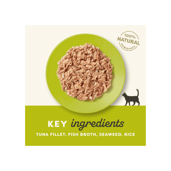 Applaws Tuna Fillet with Seaweed in Broth Wet Cat Food 70g Tin Pack of 24 100% Natural Limited Ingredients