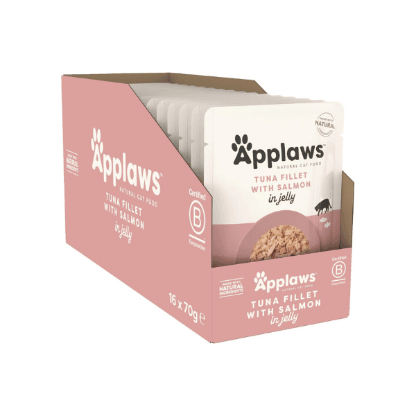 Applaws Tuna and Salmon in Broth Wet Cat Food 70g Pouches 16-Pack Natural Limited Ingredient Diet