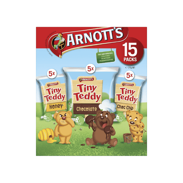 Arnott's Tiny Teddy Biscuits Multipack Perfect for Sharing 375 g