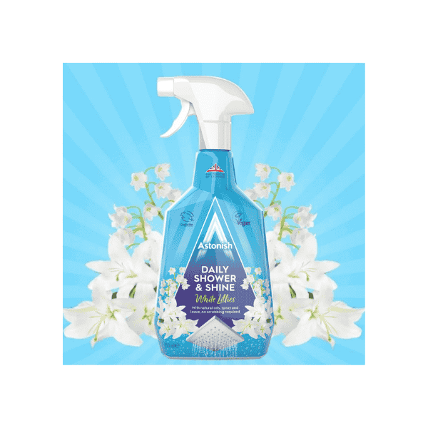 Astonish Daily Shower Shine Cleaner 750ml  Easily Removes Soap Scum and Limescale