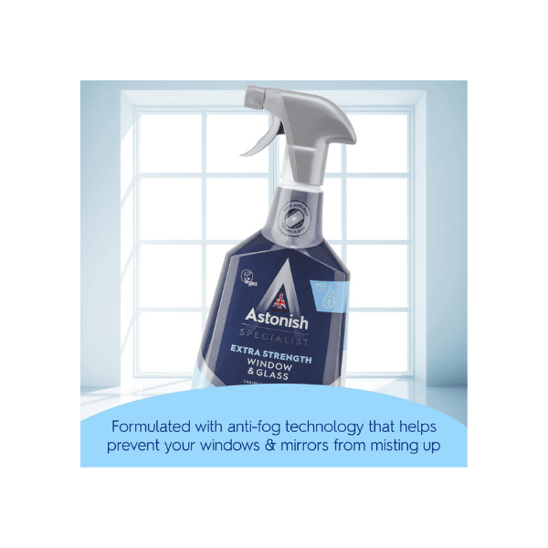 Astonish Window & Glass Cleaner (750ml) Streak Free Anti Condensation