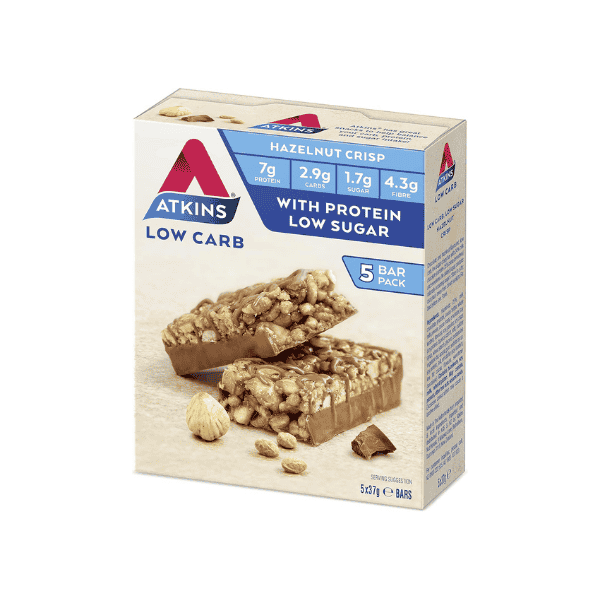 Atkins Day Break Chocolate Hazelnut Crisp Bar - Perfect for On-the-Go 185 g