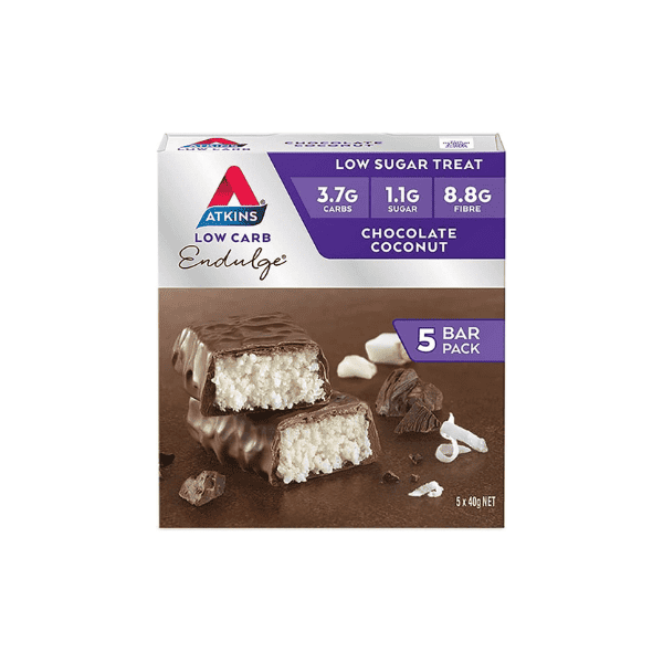 Atkins Endulge Chocolate Coconut Bars Keto Friendly Low Carb High Fiber 5 Pack