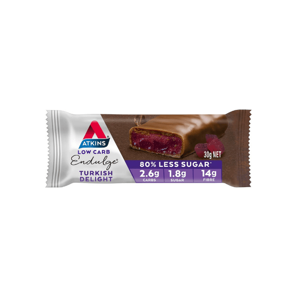 Atkins Turkish Delight Bar 30 g of Deliciously Indulgent Low Carb Snacking