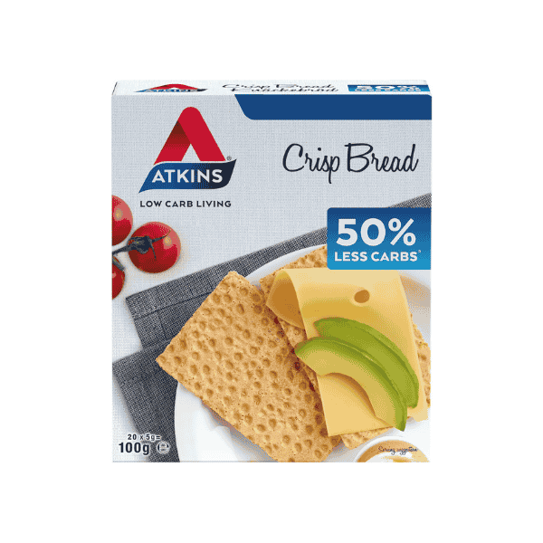 Atkins 100g Low Carb Crispbread A Crunchy Keto Snack Option 100 g