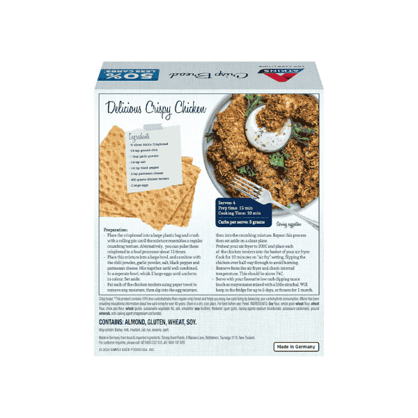 Atkins 100g Low Carb Crispbread A Crunchy Keto Snack Option 100 g