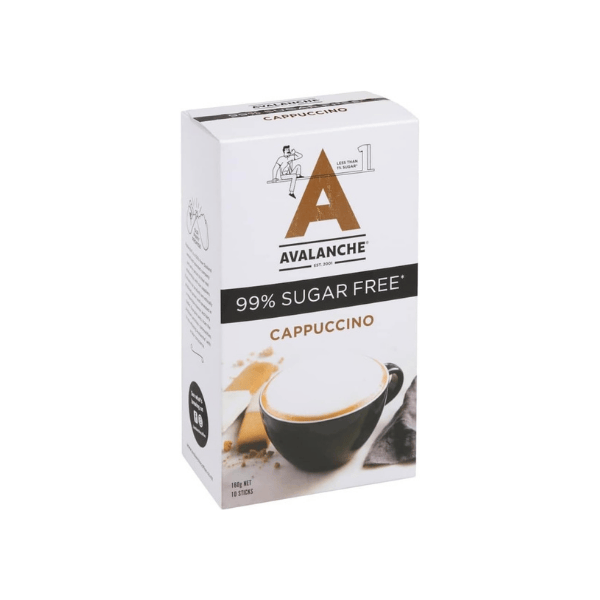 Avalanche 99% Sugar Free Cappuccino 10 Coffee Sticks 160 g