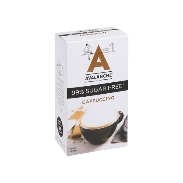 Avalanche 99% Sugar Free Cappuccino 10 Coffee Sticks 160 g