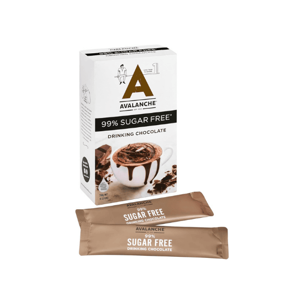 Avalanche 99% Sugar Free Drinking Chocolate 10 Coffee Sticks 200 g