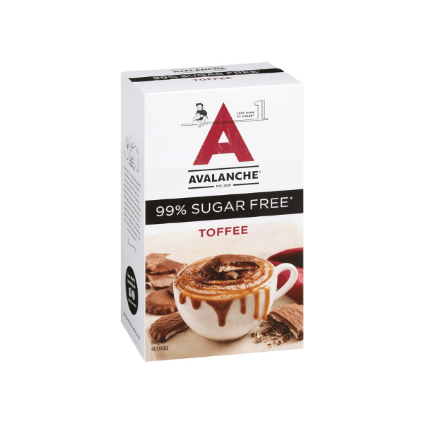 Avalanche 99% Sugar Free Toffee 10 Coffee Sticks 200 g