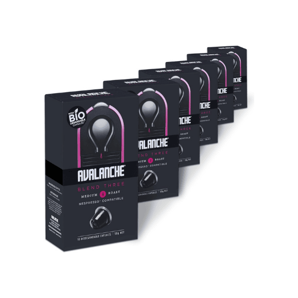 Avalanche Blend Three Dark Roast 10 Coffee Capsules Pack of 6