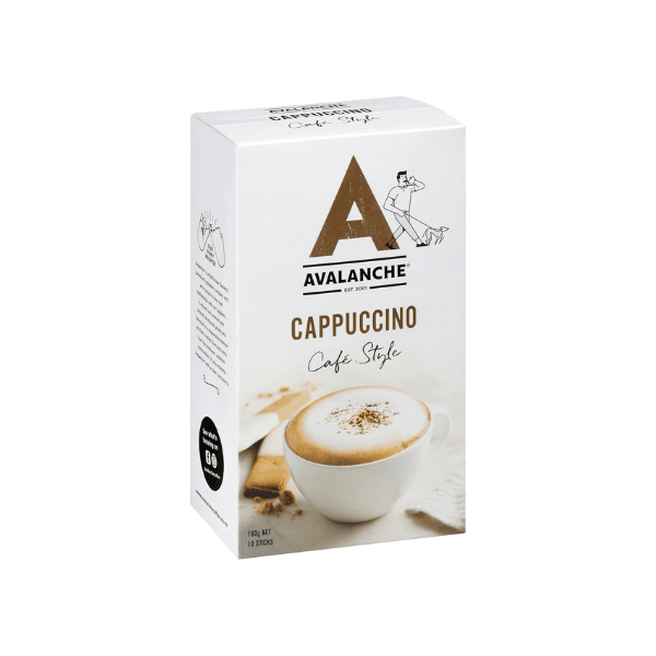 Avalanche Cappuccino Cafe Style 60 Coffee Sticks Pack of 6