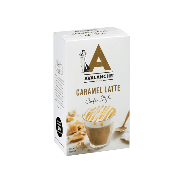 Avalanche Caramel Latte Cafe Style 60 Coffee Sticks Pack of 6