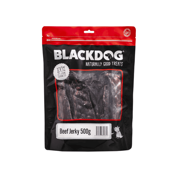 BLACKDOG Beef Jerky 500g -Tasty & Nutritious Treats for Dogs