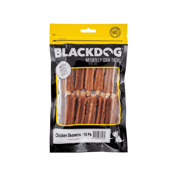 BLACKDOG Chicken Skewers 10 Pack Tasty Treats for Dogs