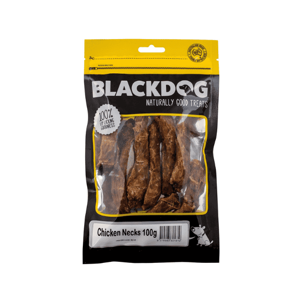 BLACKDOG Chicken Necks 100g Healthy Treats for Adult Dogs