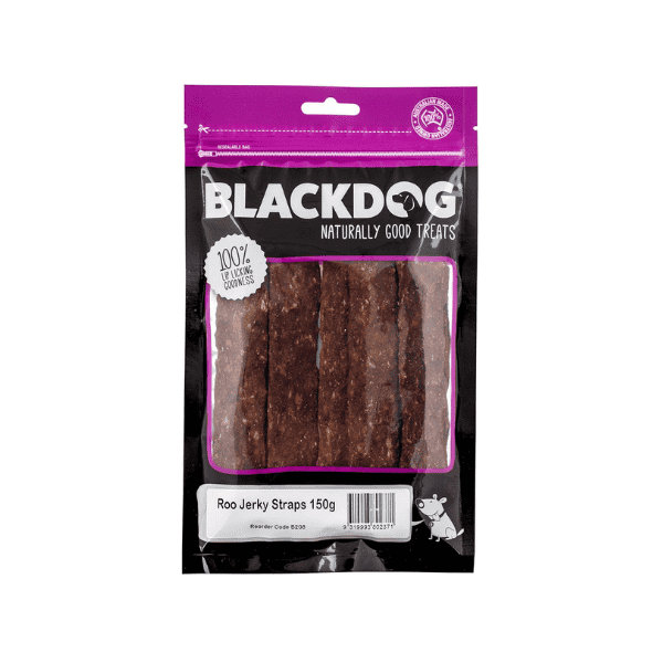 BLACKDOG Roo Jerky Straps 150g Gourmet Treats for Dogs