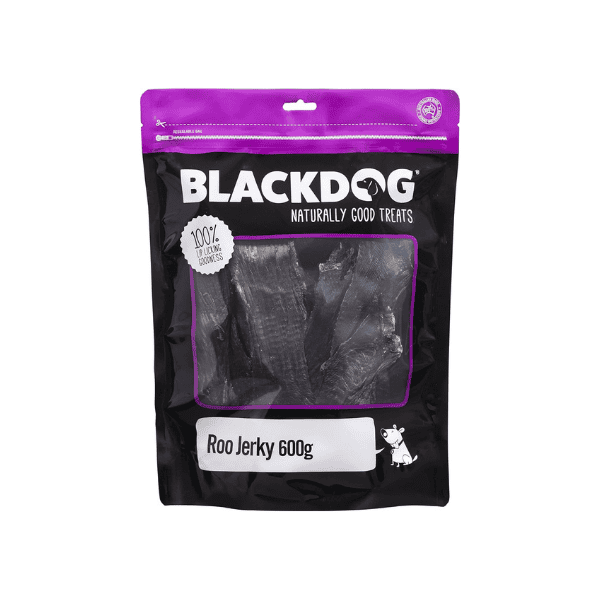 BLACKDOG Roo Jerky Premium Dog Treats Made from Kangaroo 600g