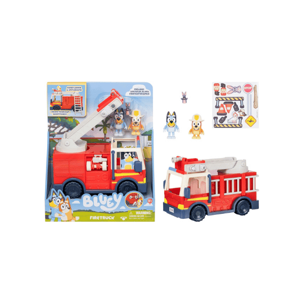 BLUEY Firetruck Set Firefighter Figures and Fun Accessories for Kids