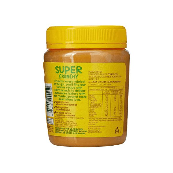 Bega Super Crunchy Peanut Butter 470g