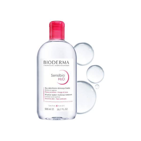 Bioderma Sensibio H2O Micellar Water Soothing Makeup Remover & Face Cleanser for Sensitive Skin 500ml