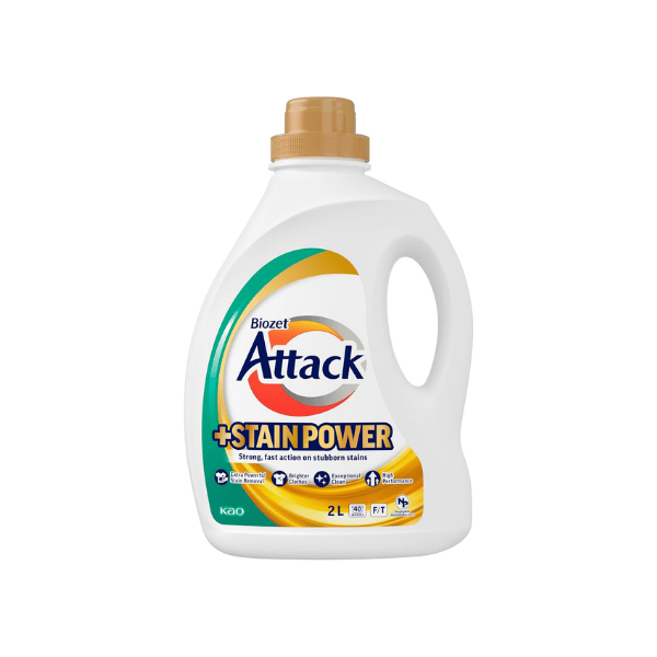 Biozet Attack 3D Clean 2L Liquid Detergent for Superior Stain Removal