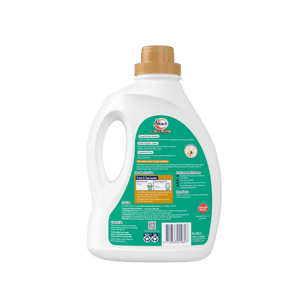 Biozet Attack 3D Clean 2L Liquid Detergent for Superior Stain Removal