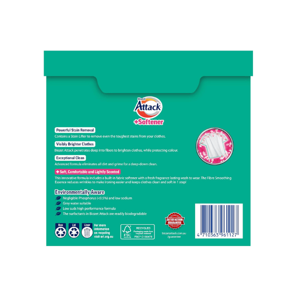 Biozet Attack Plus Softener Detergent 2kg Powerful Cleaning Lasting Freshness