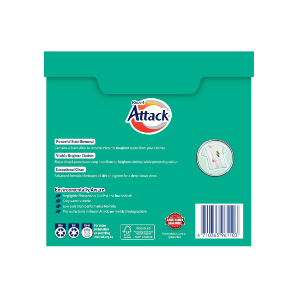 Biozet Attack Regular Laundry Powder 2kg Effective and Eco-Friendly