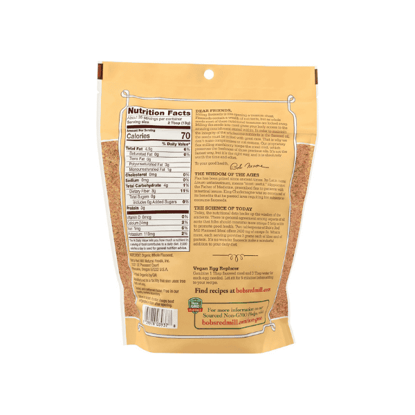 Bob's Red Mill Organic Gluten Free Flaxseed Meal 453g – Nutritious & High-Quality Flaxseed Meal