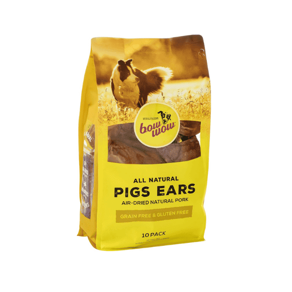 Bow Wow Pigs Ears Dog Treats  10 Pack