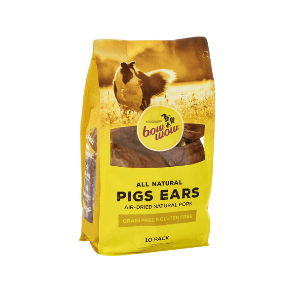 Bow Wow Pigs Ears Dog Treats 10 Pack Perfect Chews for Large Dogs