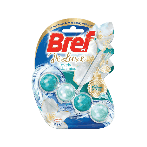 Bref Deluxe Jasmine Rim Block Toilet Cleaner 50g Lovely Scent