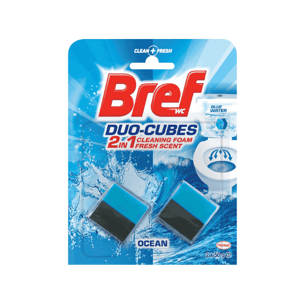 Bref Duo Cubes Original In-Cistern Toilet Cleaner with Blue Water 100g