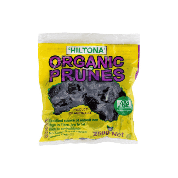 Brooke Kelly Hiltona Organic Prunes 250g – Natural Healthy Snack High in Fiber