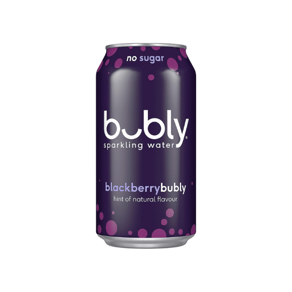 Bubly Blackberry Sparkling Water 375ml Pack of 8