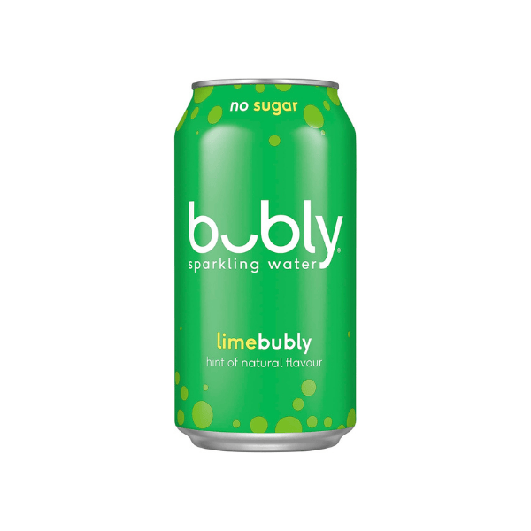 Bubly Lime Sparkling Water 375ml Pack of 8