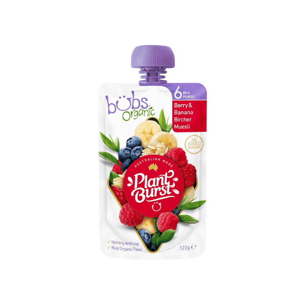 Bubs Organic Berry & Banana Bircher Muesli 6+ Months 120g