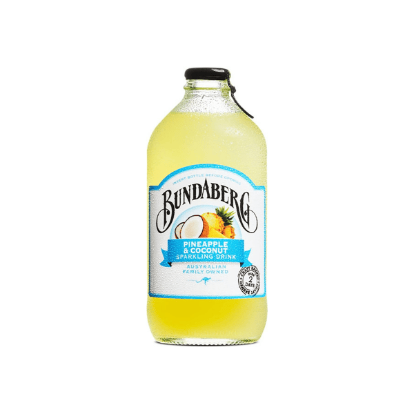 Bundaberg Pineapple & Coconut Sparkling Drink 12 x 375ml Pack for Tropical Refreshment