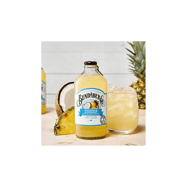 Bundaberg Pineapple & Coconut Sparkling Drink 12 x 375ml Pack for Tropical Refreshment