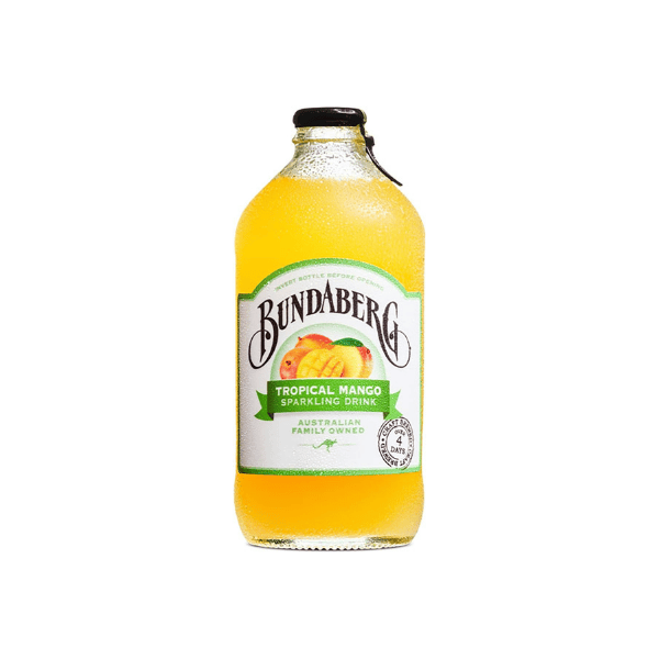 Bundaberg Tropical Mango Sparkling Drink 12 x 375ml Pack for Fruity Refreshment