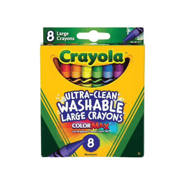 CRAYOLA 8 Pack Large Crayons Safe Non-Toxic and Ideal for School Projects