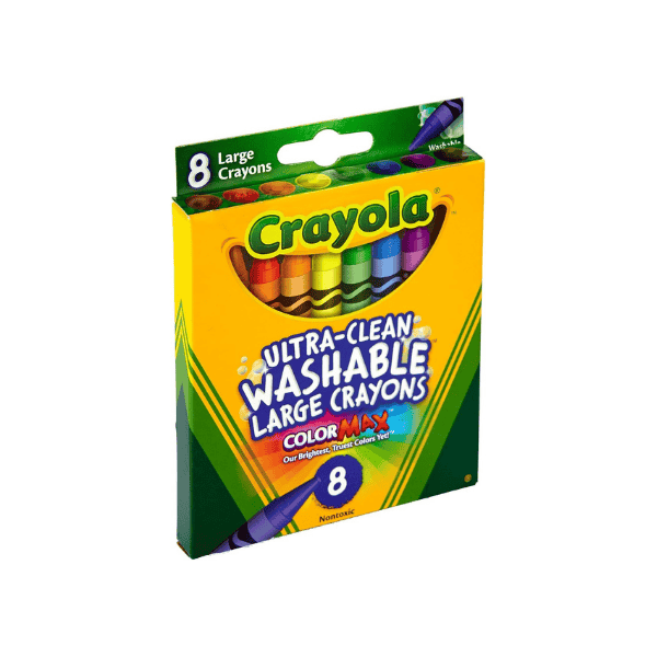 CRAYOLA 8 Pack Large Crayons Safe Non-Toxic and Ideal for School Projects